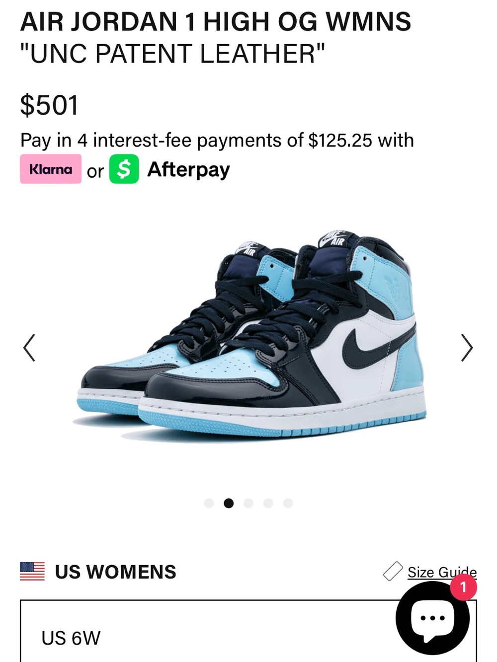 Nike Women's Air Jordan 1 Retro High OG 'Blue Chill'